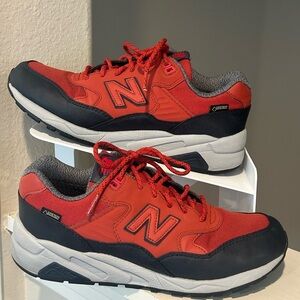 New Balance 580 Elite Edition RED/BLACK Suede Shoes Mens Sz 7D MRT580XR